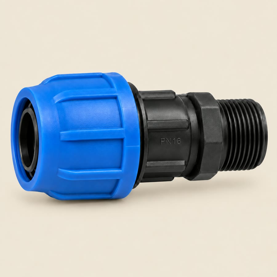 Raccord mâle PEHD 16 bars